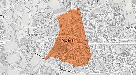 Mietspiegelkarte Moers Mörs Mitte